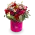 Flower box with roses and carnations